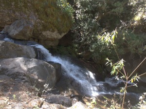 the waterfall-like stream