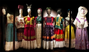 some of Frida Kahlo's wardrobe on display