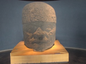 Olmec head in the Museum of Anthropology